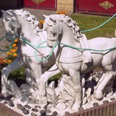 Statue cheval et âne