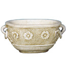 Vase ovale motifs fleurs