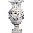 Vase motifs fleurs avec anneaux et corolle