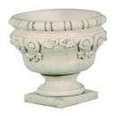 Vase rond sur pied carré