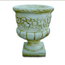 Vase sur pied motif Fleurs