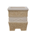 Vase carré en gravier lavé 