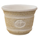 Vase rond coupe en gravier lavé motif angelot (grand modèle)