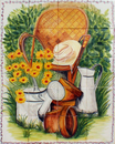 Fresque murale en céramique le jardin-PSG 684