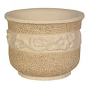 Vase rond motif frise fleurs (modèle moyen)