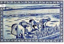 Fresque murale en céramique La récolte du riz-FG 239