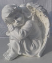 Statue Ange Endormi Perle tête à gauche