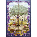 - FRESQ 1031-Mini-fresque-sur-cadre-les-olives-6-carreaux-