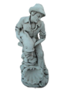 Statue de jardin en pierre Homme : Le Pêcheur