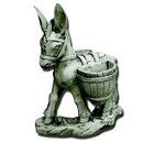 Statue Petit Âne chargé de deux paniers amovibles