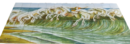 Fresque murale en céramique  LES CHEVAUX DE NEPTUNE-001