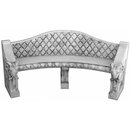 Banc avec dossier en pierre demi lune style antique 