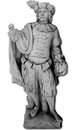 Statue de jardin en pierre Homme : La Richesse