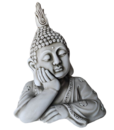 Statue de jardin en pierre Tête de Bouddha thai
