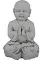 Statue bouddha enfant en dévotion