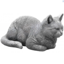 statue Chat couché en pierre reconstituée