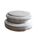 base ronde en pierre pour statue