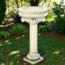 vasque en pierre  sur pied haut