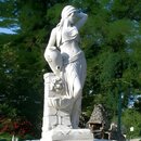 STATUE  DECORATION DE JARDIN EN PIERRE  LA GITANE A  LA FONTAINE 