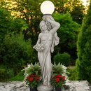 Statue Lampadaire Femme portant un Globe à gauche