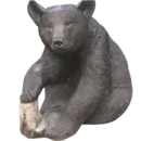 Statue en pierre ours noir Tedy