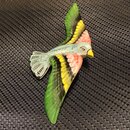 Décoration Oiseau multicolore en céramique