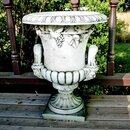 VASE ROND MOTIF RAISINS ET PIED CARRE