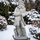 Statue en pierre Enfant Frileux saison L' Hiver
