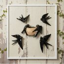 lot de 4 hirondelles et un nid d'hirondelles