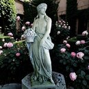 Statue de jardin en pierre Femme : Saison Printemps  