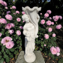 Statue de jardin en pierre Femme aux Cornes d'Abondance