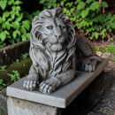 STATUE LION COUCHE