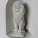 Statue Lion Assis Tête Droite (modèle moyen)