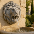 Tête de lion fontaine murale