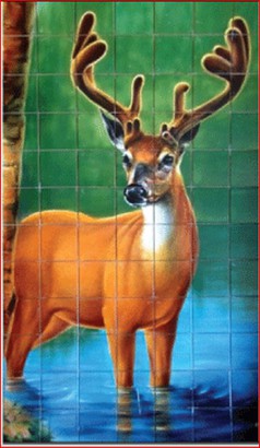   Fresque murale en céramique LE CERF-PSG 646