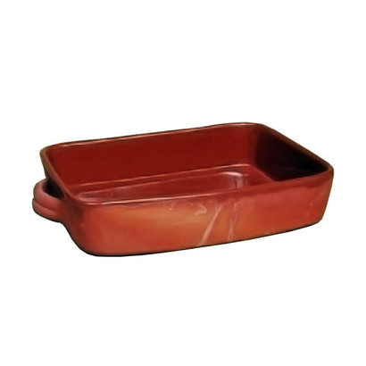 Plat rectangulaire en terre cuite