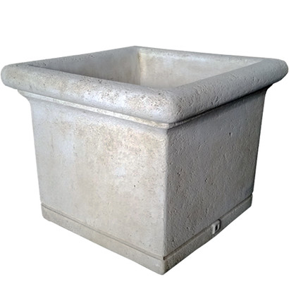 POT CARRE RUSTIQUE EN PIERRE