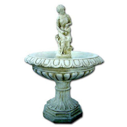 Fontaine vasque pied octogonal Femme à la Tasse