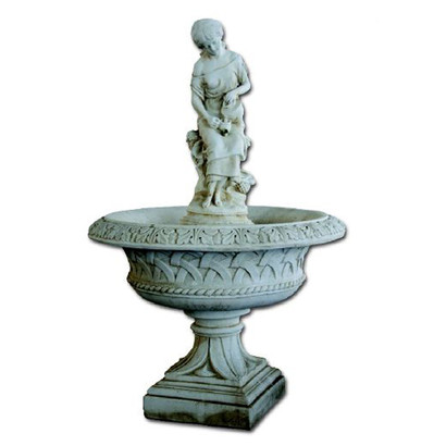 Fontaine en pierre grande Vasque Femme à la Tasse