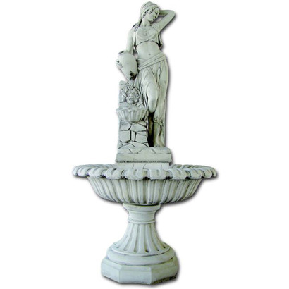 Fontaine en pierre vasque Femme à la Cruche