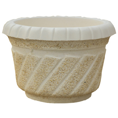 Pot rond motif hachures en biais (petit modèle 39 cm)