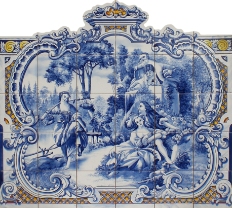Fresque murale en céramique les romantiques-RM317