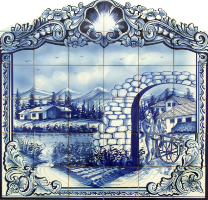 Fresque murale en céramique  LE VILLAGE-PSG 611