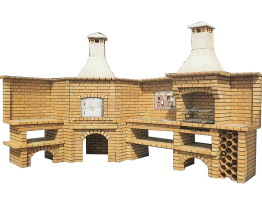 Barbecue et Four à Pain plan de travail et casier bouteilles