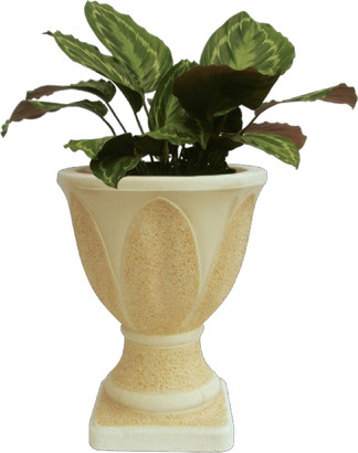 VASE EN COUPE IMITATION GRANDE FEUILLE petit modèle 44cm