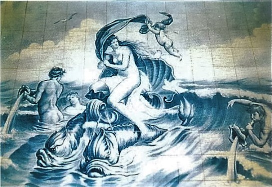 Fresque murale en céramique les Naiades