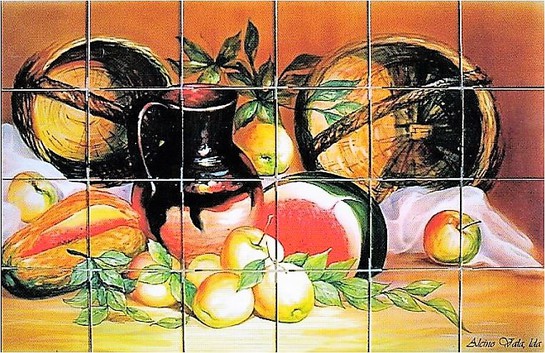 Fresque murale en céramique fruits-DR 862
