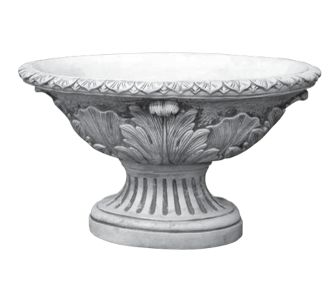 vasque ovale en pierre sur pied