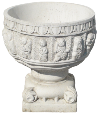 vase calice en pierre mediéval