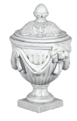 VASE COUPE TETE DE LION AVEC COUVERCLE